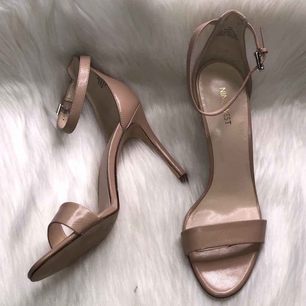 Nine West Women's Mana Leather Heeled Sandal